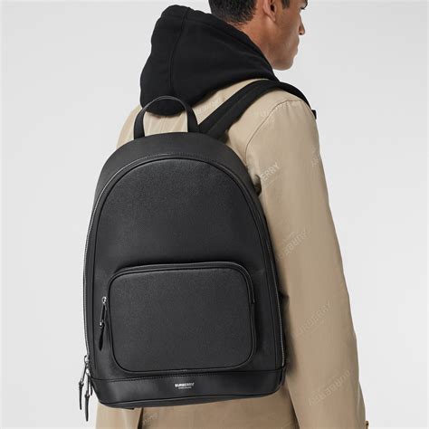 burberry men's leather backpack|authentic burberry backpack.